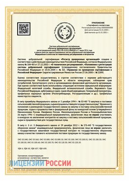Приложение к сертификату для ИП Иркутск Сертификат СТО 03.080.02033720.1-2020